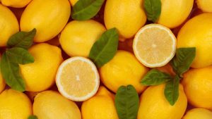 Limoni con foglie